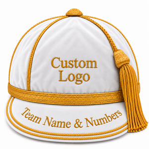 Casquettes de club de rugby personnalisées en gros, casquette de présentation en velours, casquette de récompense sportive, casquette à pompon suspendu, casquette de club sportif brodée sur mesure - Product Image 5
