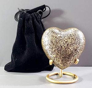 Majestic Brass Heart Shape <b>Keepsake</b> Cremation Urn <b>Memorial</b> Ash Holder Featuring Decorative Secure Closure And Fine Finish - Product Image 5