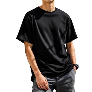 Manufacturer Wholesale <b>Extra</b> <b>Large</b> Men's Cotton T Shirt Customizable Sports Wear Blank Solid Casual Tee - Product Image 5