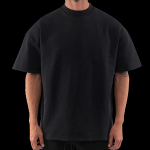 T-shirt formel en coton peigné 230g, 100% coton, broderie personnalisée, col rond, coupe ample, anti-boulochage pour homme – Vente en gros - Product Image 5