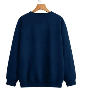 Sweat-shirt pour homme en coton biologique durable, fabriqué par le fabricant, écologique, respirant, toucher doux, col rond, en gros - Product Image 2