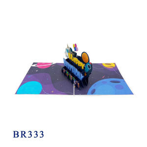 Best Price Spaceman Birthday Pop Up Card 3D Birthday Greeting Card Top Trending <b>Handmade</b> Modern <b>Paper</b> Crafts - Product Image 6
