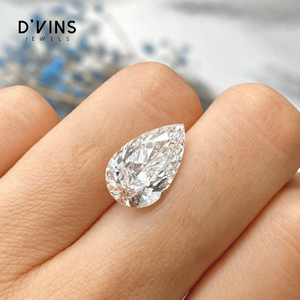 Diamant CVD en forme de poire cultivé en laboratoire, 5,5 carats, couleur D, pureté VVS1, taille excellente, fourni directement par l'usine, pour la fabrication de bijoux - Product Image 1