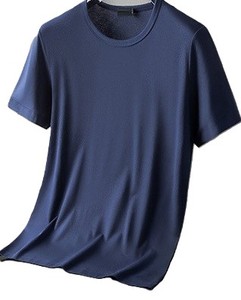 เสื้อยืดสีพื้นแขนสั้นทรงเข้ารูปน้ำหนักเบาสำหรับฤดูร้อน ผลิตในบังคลาเทศ ราคาโรงงาน รับปักโลโก้ตามแบบ OEM - Product Image 4