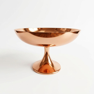 Tazón para Helado de Cobre con Acabado Espejo y Base de Pedestal, Elegante Taza para Postre con Base de Acero Inoxidable para Hotel, Restaurante y Bodas - Product Image 1