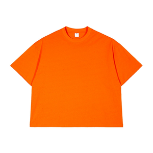 เสื้อยืดโอเวอร์ไซส์ผ้าฝ้าย 100% ทรงหลวม ไหล่ตก คอกลม สไตล์สตรีทแวร์ลำลอง สีพื้นเรียบง่าย - Product Image 5