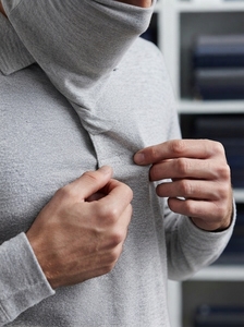 <b>Men's</b> Long Sleeve Rugby for <b>Shirt</b> Knitted Print 100% Cotton Anti-Wrinkle Smart Casual Premium Fashion - Product Image 4