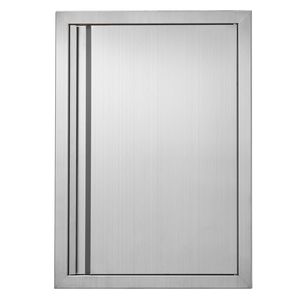 Porta Singola per Cucina Esterna in Acciaio Inossidabile 17L x 24A Pollici, Accesso BBQ, Montaggio a Filo, Porta Verticale a Muro, Soluzione di Stoccaggio Incassata - Product Image 2