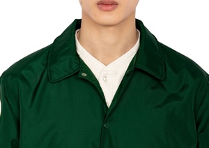 Chaquetas universitarias de lona de poliéster de alta calidad para hombre, recién llegado, botón rojo personalizado, impermeable, a prueba de viento, a la moda - Product Image 5