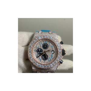 Reloj de Lujo Personalizado con Diamantes Cultivados en Laboratorio, de Acero Inoxidable, de Alta Calidad, para Hombre - Product Image 4