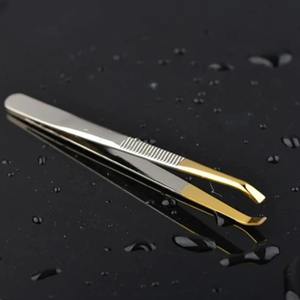 Pinza de depilación de alta calidad, pinza para cejas de acero inoxidable con punta inclinada, pinza para depilación facial, 1 unidad - Product Image 2