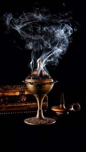 Décoration d'intérieur et d'hôtel : Brûleur d'encens arabe en métal exquis, Ornement Eid Mubarak de HF Crafts, Fait main, Écologique, Haut de gamme - Product Image 3