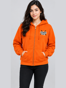 Premium Quality Winter Hoodies Fleece Oversized Street Wear Casual Hoodie for Unisex Orange Color Custom Printed Sweatshirt - Product Image 5