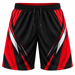 Custom Red Black Sublimated Sportswear Set <b>Short</b> Sleeve Jersey and <b>Shorts</b> Team Uniform - Product Image 4
