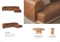 Sofá Seccional Modular de 3 Piezas, Tapizado en Cuero Real Ecológico, de Lujo Moderno, con Otomana, para Muebles de Sala de Estar