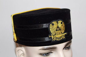2025 Brand New Knights Templar Commandery Crown Cap Black Templar Hand Embroidered Emblem Customized Ceremonial Cycling Outdoor - Product Image 5