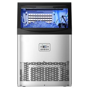 Macchina Commerciale per Produzione Ghiaccio LED Digitale 90 libbre/24H, Capacità di Stoccaggio 33 libbre, 500 kg Ghiaccio, 50 Cubetti, 15 Minuti, Nuova, Include Pompa di Scarico - Product Image 1