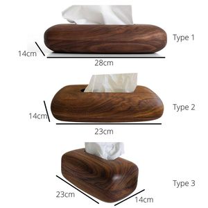 Boîte à mouchoirs en bois vintage faite à la main, design original, décoration pour table basse et table à manger - Product Image 3