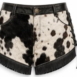 <b>Women</b> Genuine Cowhide <b>Leather</b> <b>Shorts</b> High Waist Stylish Fashion Casual Streetwear Boutique Designer <b>Shorts</b> Custom OEM Bulk - Product Image 6