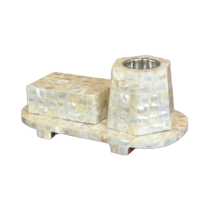 Plateau brûleur d'encens Bakhoor en émail de haute qualité avec incrustation MOP, motif Fraise, pour décoration religieuse et d'intérieur, par Decor World Expo - Product Image 6