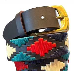 BS INTERNATIONAL High Quality <b>Cow</b> Hide Floral Printed Steel Square Buckle Waterproof Lightweight Durable Casual Belt - Product Image 2