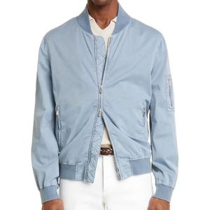 Chaquetas de nailon con logotipo personalizado para hombre, venta al por mayor, liso, bordado, satén rosa, color blanco, para invierno - Product Image 2