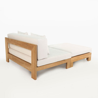 Chaise longue en teck personnalisée Arjuna, pliable, mobilier de luxe pour l'extérieur, jardin, piscine, villa, transat, hôtel, salon