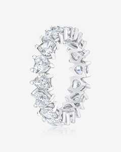 Custom Heart Cut Lab Grown Diamond Wedding Band Minimalist Solitaire Sparkling <b>Dainty</b> Eternity <b>Ring</b> 14k 18k Solid Gold Wholesale - Product Image 3