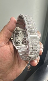 Montre de luxe en moissanite et diamant, avec bijoux fantaisie, cadeau pour homme, disponible à la vente en gros - Product Image 2