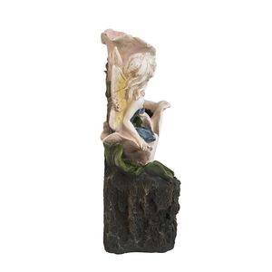 8.9x4.7x13.4 da tavolo per interni/esterni 3 livelli fontana di acqua a LED luce fata angelo ragazza rosa fiore disegno fontana decorativa - Product Image 5