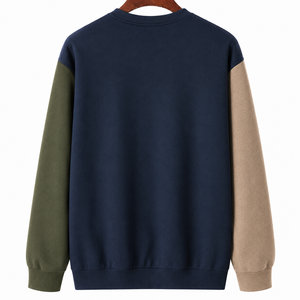 เสื้อสเวตเชิ้ตคอกลมถักสำหรับผู้ชาย WARPRO สีพื้น ปักโลโก้ สวมใส่สบายๆ ในฤดูใบไม้ร่วง ทรงปกติ - Product Image 4