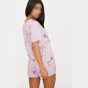 Conjunto de Verano Personalizado para Mujer, Conjunto de Dos Piezas, Camiseta Lisa de Algodón y Poliéster, Pantalones Cortos, Conjuntos Femeninos - Product Image 2