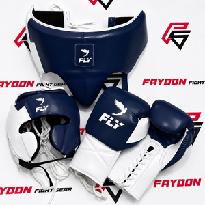 Juego de Boxeo Profesional Personalizado OEM, Color Marrón y Blanco, para Entrenamiento, Guantes con Cordones Hechos de Cuero - Product Image 6