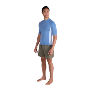Men's Blue Quick Dry Short Sleeve Compression <b>T</b>-<b>Shirt</b> Slim Fit Solid Sporty Knitted <b>Polyester</b> O-Neck - Product Image 3