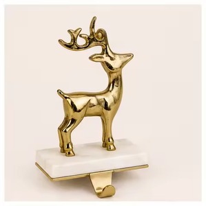 Decorative Holiday <b>Stocking</b> <b>Holder</b> Luxury Metal Ornament for Seasonal Decor - Product Image 1