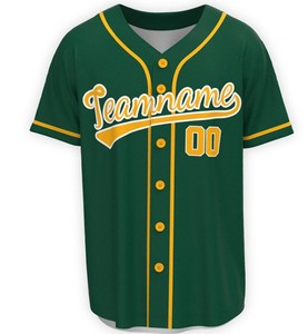 Ensemble de maillots de baseball personnalisés pour jeunes, respirant, imprimé par transfert thermique, avec logo brodé, couleur unie, manches courtes - Product Image 2