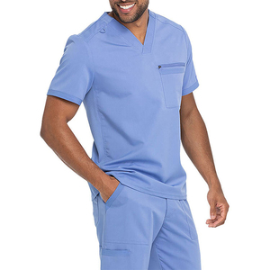 Conjunto de Uniforme Médico Quirúrgico de Manga Corta para Enfermería, Unisex, de Algodón Tejido, para Verano, Personalizable, con Estampado de Agujas - Product Image 2
