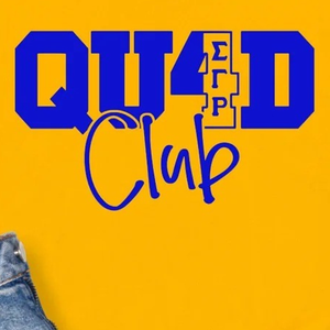 เสื้อยืด SGRHO Quad Club สีเหลือง เสื้อยืดสตรีแขนสั้นลำลองลายตัวอักษรกรีก เสื้อซิกมาแกมม่าโร เสื้อผ้าวิทยาลัย Custo - Product Image 6