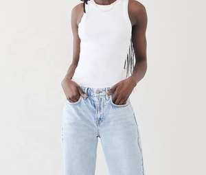 Camiseta sin mangas para mujer, camisetas sin mangas cortas para mujer, camisetas sin mangas acanaladas de alta calidad y transpirables, chaleco con cuello para mujer - Product Image 4