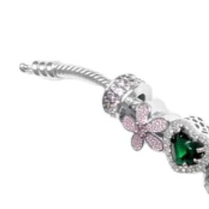   Bracelet de luxe élégant pour femme 2026 Boule Skyline Premium avec breloque en cristal rose, bijou de mode pour sororité - Product Image 2