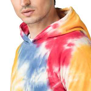 เสื้อฮู้ดผู้ชายแบบสวมหัว ลายมัดย้อม ผ้าฝ้าย 100% น้ำหนักเบา คุณภาพพรีเมียม ขายดี ทนทาน สวมใส่สบาย - Product Image 5