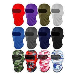 Masque facial en balaclava camouflage unisexe, style sportif pour adultes, utilisation quatre saisons, impression par transfert thermique, 100% polyester - Product Image 6