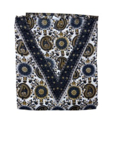 Meilleures ventes : Tenue de plage Bohème Chic en coton Dashiki à imprimé floral bleu, avec dentelle, respirante, écologique et taille à cordon de serrage - Product Image 5