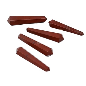 Vessonite à double terminaison Pierre précieuse artisanale Style amour Pierre semi-précieuse sculptée à la main Gravure pour mascotte de guérison - Product Image 3
