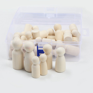 Figurine en bois de lotus non finie, marionnette en bois naturel pour homme et femme, accessoire de bracelet de dentition pour bébé - Product Image 3