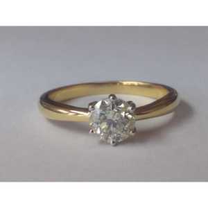 Anillo de Compromiso y Boda con Diamante Natural de Corte Redondo de 0.92 Ct para Mujer, Plata de Ley 925, Joyería Fina al por Mayor - Product Image 6