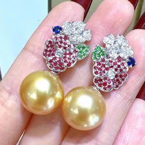 Pendientes de Perlas de Agua Dulce de Lujo Ligero Saturn, Joyería Femenina Versátil y Exclusiva, Venta Directa de Fábrica - Product Image 2