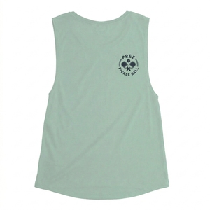 Women's Custom Pickleball Solid Sporty Muscle tank <b>Top</b> Crew Neck Wide Arm Holes Breathable Quick Dry Four Way Stretch Fabric - Product Image 2