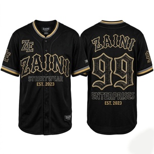 Maillot de baseball unisexe premium 180g 100% polyester tricoté, impression par transfert thermique de logo personnalisé, fermeture personnalisée, séchage rapide - Product Image 1