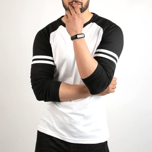 Men's <b>White</b> <b>Long</b> <b>Sleeve</b> Crew Neck <b>T</b>-<b>Shirt</b> 100% Cotton Regular Fit Solid Color Casual Jersey Knit O-Neck - Product Image 3